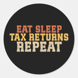 Sticker Rond Taxe de la saison fiscale amusante