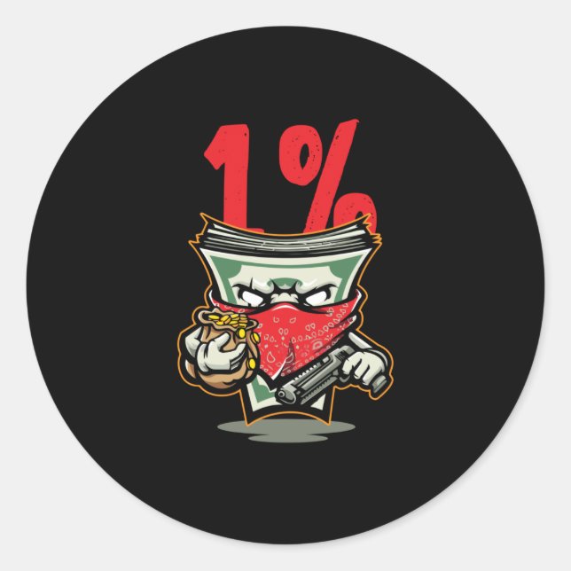 Sticker Rond Taxe Le 1% (Devant)