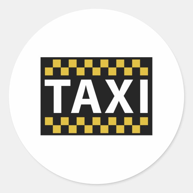 Sticker Rond Taxi (Devant)