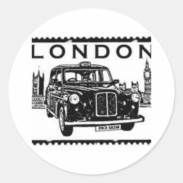 Sticker Rond Taxi de Londres (Devant)