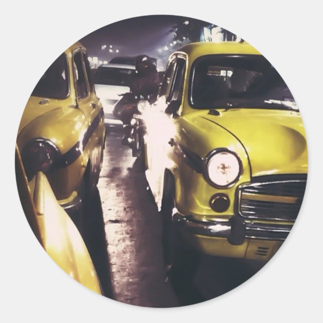 Sticker Rond Taxi de New York (Devant)