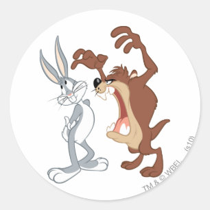 Sticker Rond TAZ™ et BUGS BUNNY™ ne sont même pas à la pointe -