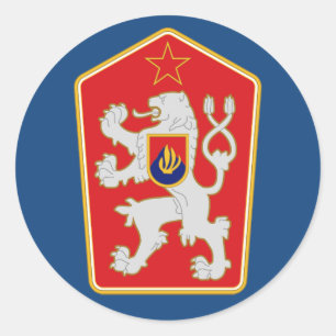Sticker Rond Tchécoslovaquie - Armoiries (1960-1990) Sticker.
