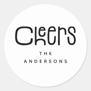 Sticker Rond Tchin personnalisé Moderne