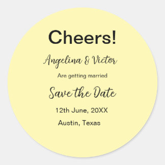 Sticker Rond Tchin pour la date simple minimaliste moderne élég