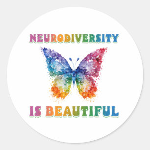 Sticker Rond TDAH, Autisme aba, Neurodiversité, Éducation spéci