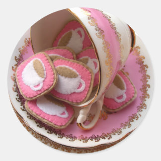 Sticker Rond Tea Party !