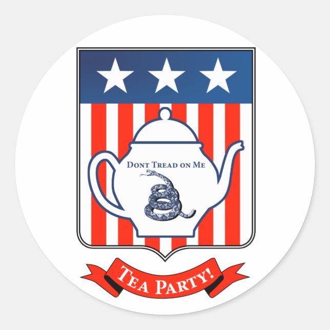 Sticker Rond Tea Party ! (Devant)