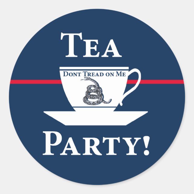 Sticker Rond Tea Party ! (Devant)