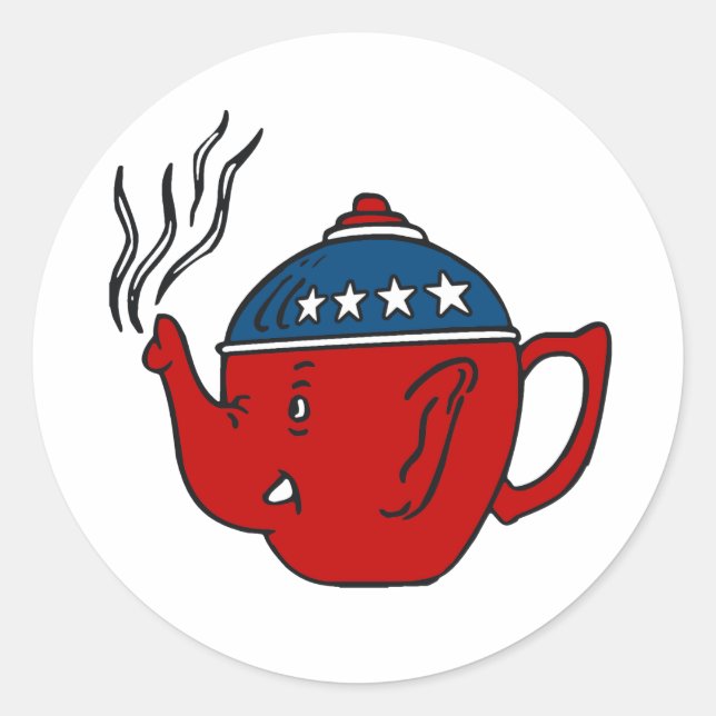 STICKER ROND TEA PARTY STEAM (Devant)