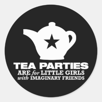 Sticker Rond tea party - tea party pour les petites filles