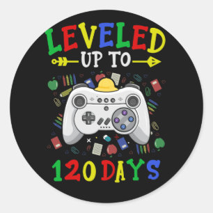 Sticker Rond Teacher Level Up 120 Days Of School Video Games