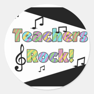 Sticker Rond Teachers Rock Tshirts et cadeaux