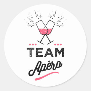 Sticker Rond Team apero Femme