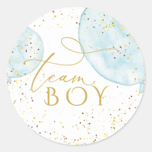 Sticker Rond Team Blue Balloons Sexe Reveillez