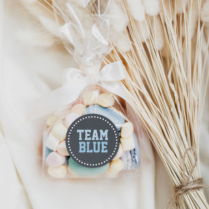 Sticker Rond Team Blue Chalkboard Baby Genre Revela