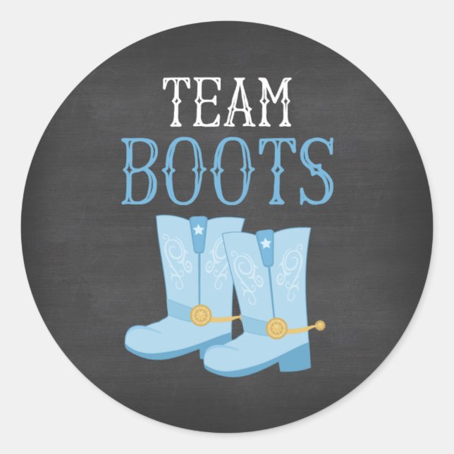 Sticker Rond Team Boots Boy Genre Revey (Devant)