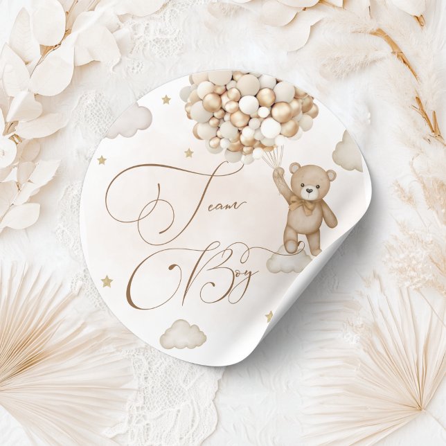 Sticker Rond Team Boy Gender Revela (Créateur téléchargé)