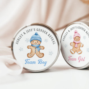 Sticker Rond Team Boy Gingerbread Sexe Revevela Party