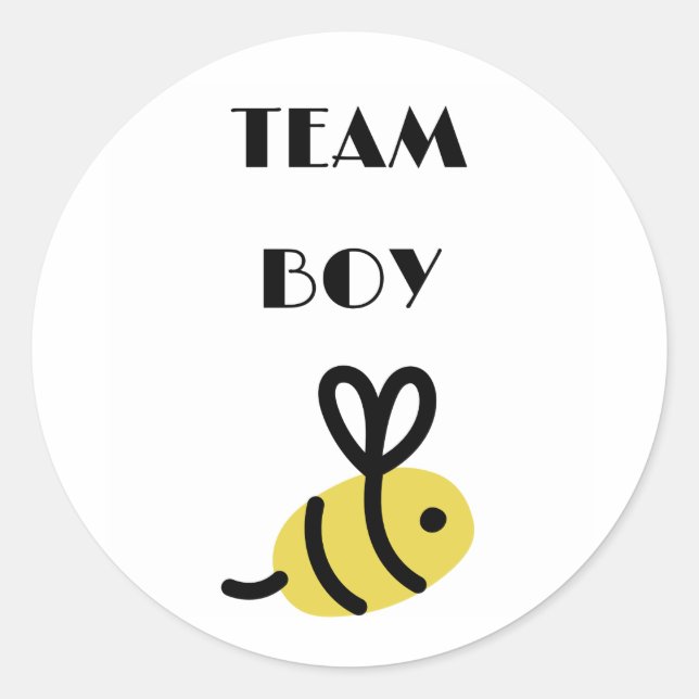 Sticker Rond Team Boy Vote Genre révéler la fête (Devant)