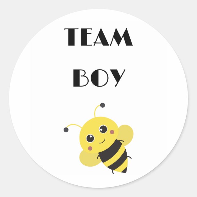 Sticker Rond Team Boy Vote Genre révéler la fête (Devant)