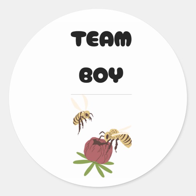 Sticker Rond Team Boy Vote Genre révéler la fête (Devant)