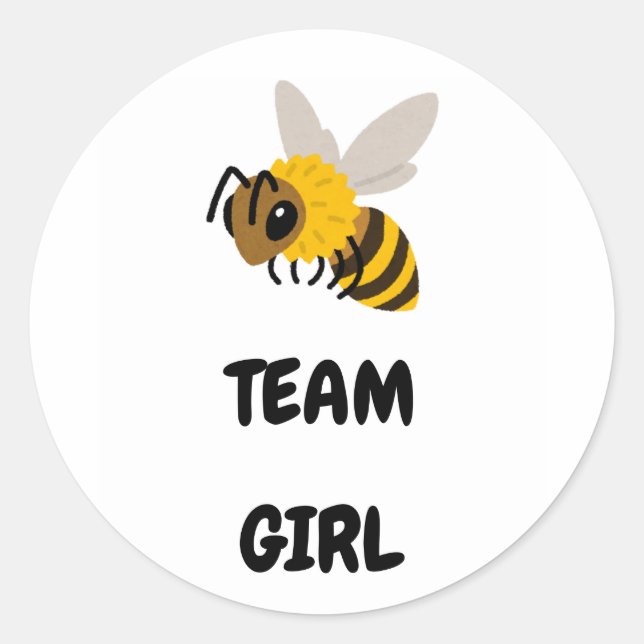 Sticker Rond Team Girl Vote Genre révéler la fête (Devant)