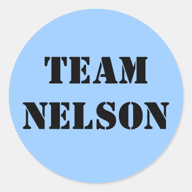 STICKER ROND TEAM NELSON (Devant)