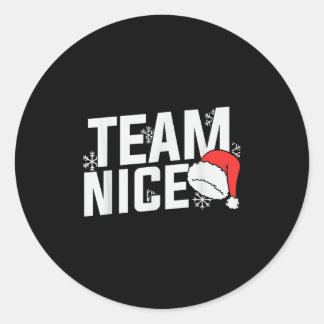 Sticker Rond Team Nice Family Christmas Apparel Uni Kids &amp; 