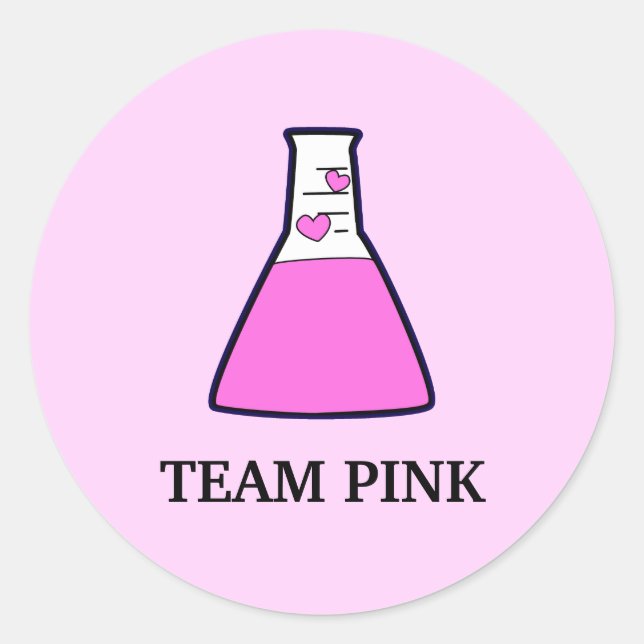 Sticker Rond Team Pink Genre Reveight Science Beaker (Devant)