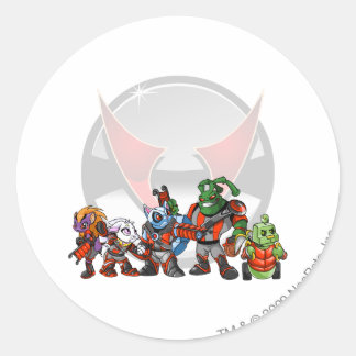 Sticker Rond Team Virtupets Space Station Group