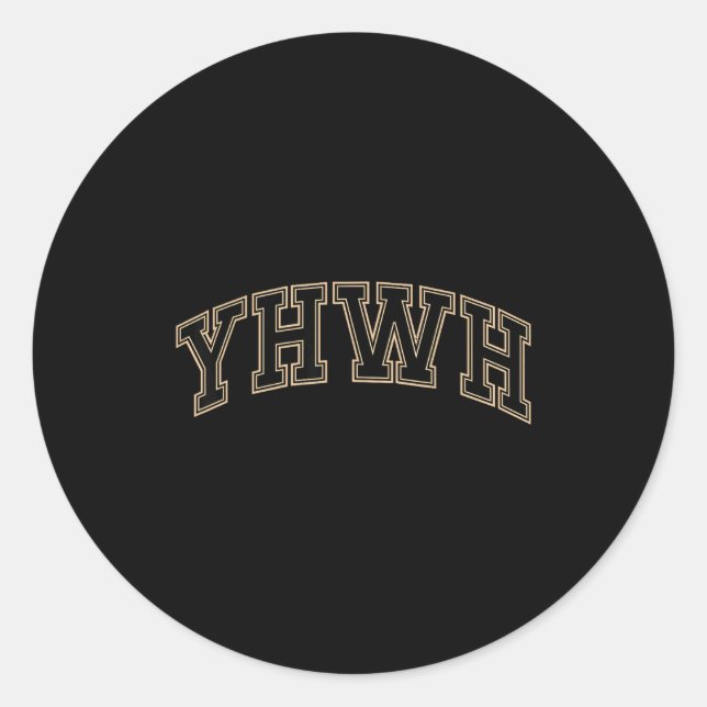 Sticker Rond Team Yhwh Adonai Christian Faith Based Mens Womens (Devant)