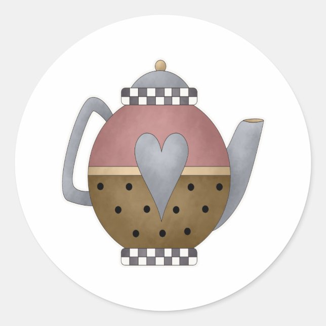 Sticker Rond Teapot (Devant)