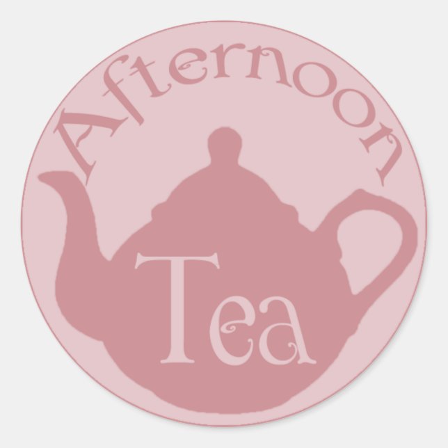 Sticker Rond Teapot rose Teapot Party do-it-yourself Cupcake To (Devant)