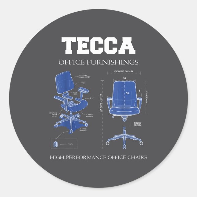 Sticker Rond Tecca Office Furnishings - High Performance Chairs (Devant)