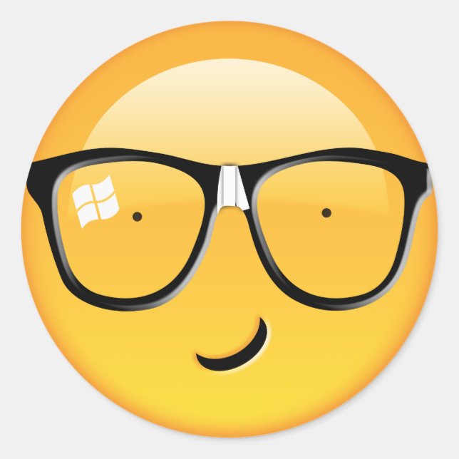 Sticker Rond Techie totale Emoji ID229 (Devant)