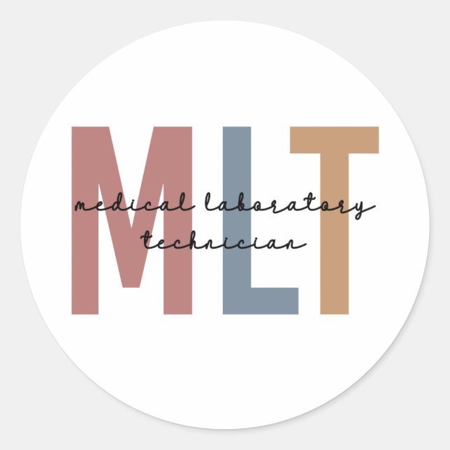 Sticker Rond Technicien de laboratoire Médicale MLT Technique d (Devant)