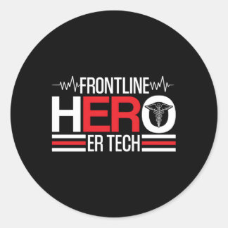Sticker Rond Technicien De Salle D'Urgence Er Tech Hero