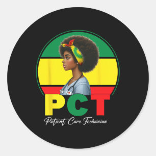 Sticker Rond Technicien de soins aux patients Pct Mois de l'his