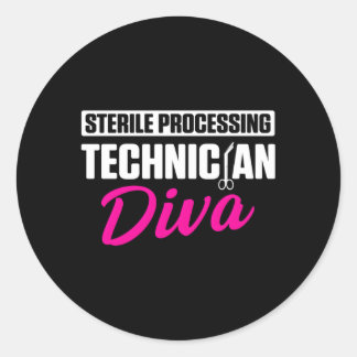 Sticker Rond Technicien de traitement stérile Diva Tech