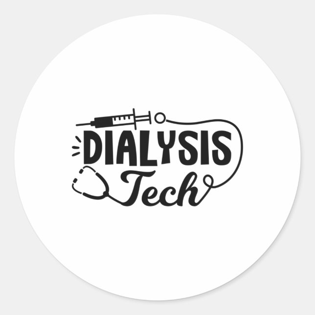 Sticker Rond Technicien en dialyse (Devant)