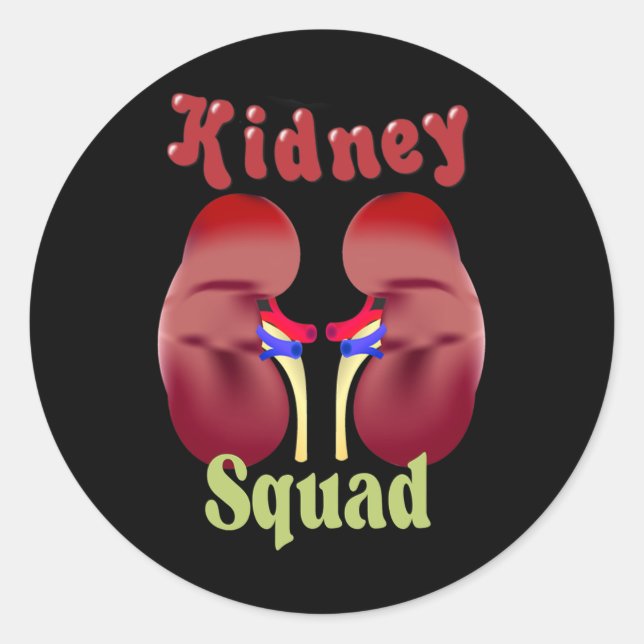 Sticker Rond Technicien en dialyse infirmier en néphrologie (Devant)