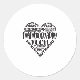 Sticker Rond Technicien en mammographie, Mammo