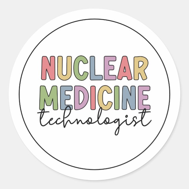 Sticker Rond Technicien en médecine nucléaire CNMT Nucléaire (Devant)