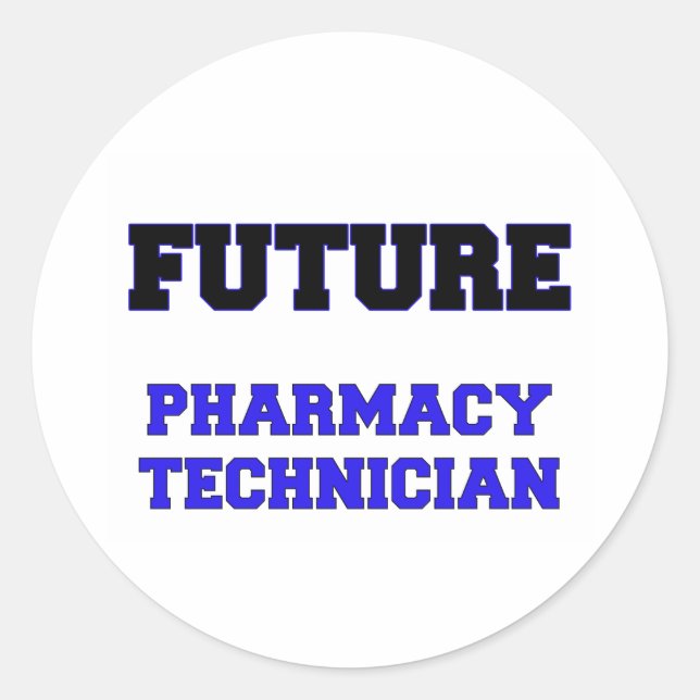 Sticker Rond Technicien en pharmacie (Devant)