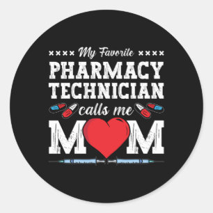Sticker Rond Technicien En Pharmacie Me Appelle Maman Pharmacie