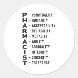 Sticker Rond Technicien en pharmacie Tech Pharmacist Medicine