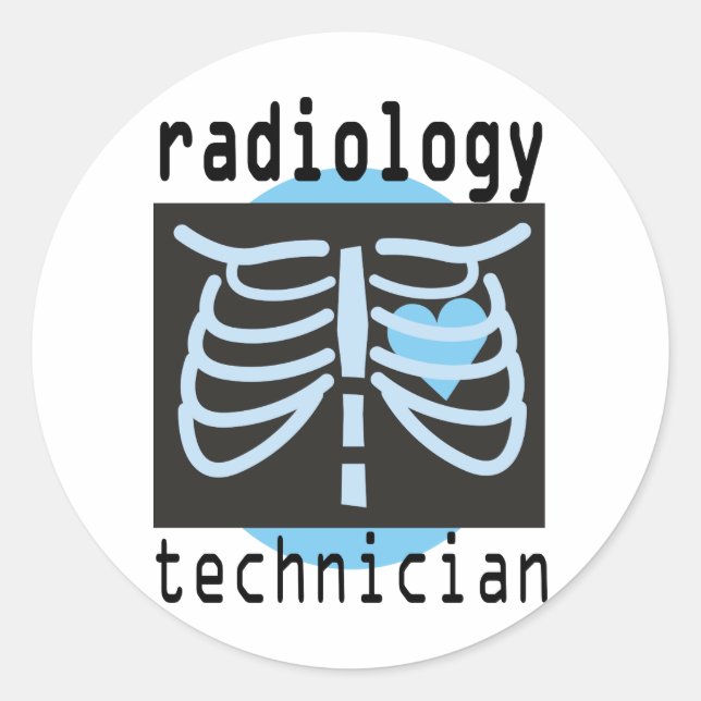 Sticker Rond Technicien en radiologie (Devant)