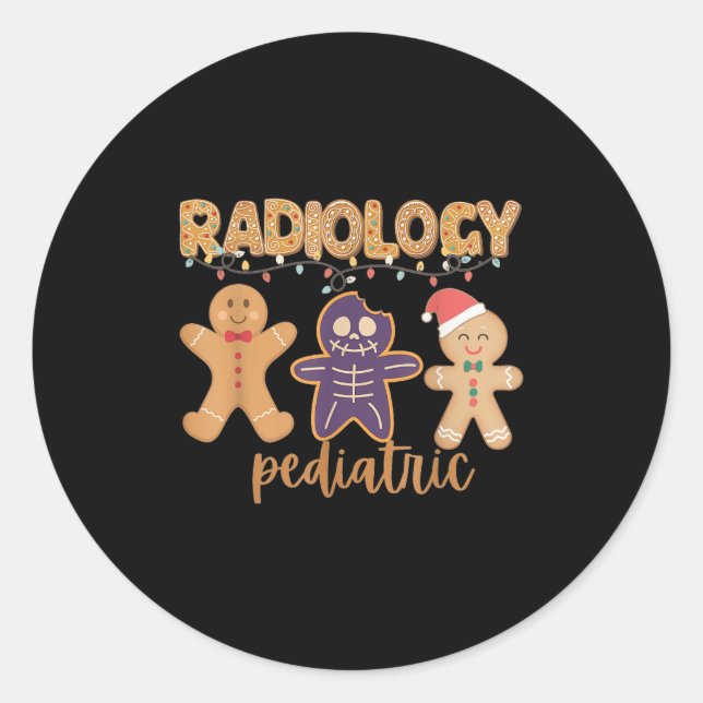 Sticker Rond Technicien en radiologie pédiatrique bonhomme en p (Devant)