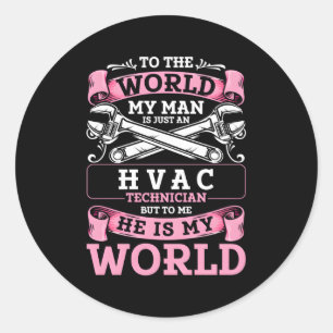 Sticker Rond Technicien Hvac Friend Certified Hvac Tech